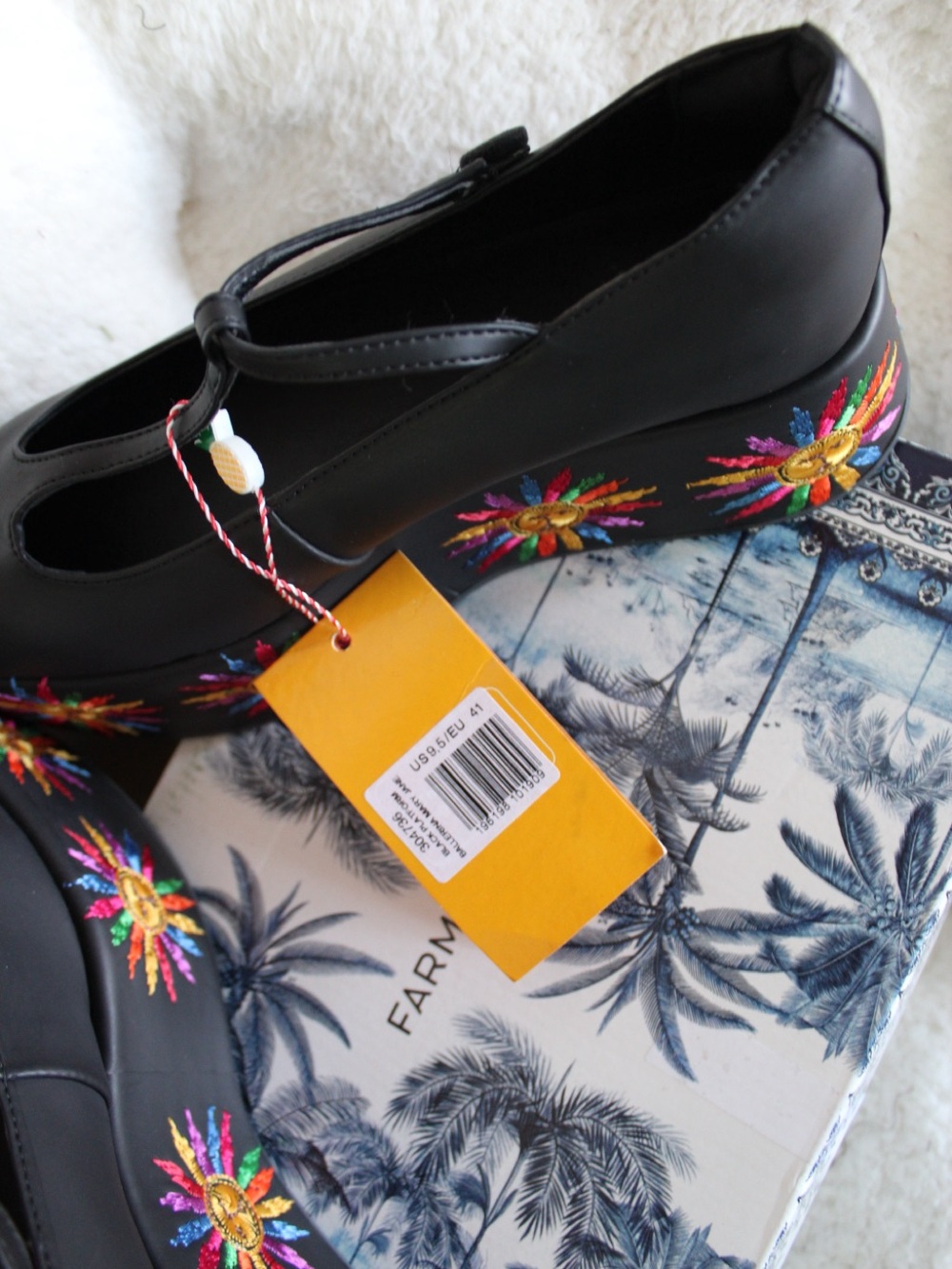 FARM Rio Rainbow Sun Platform Mary Jane Shoes NWT | US 9.5 / EU 41 | - Picture 13 of 16